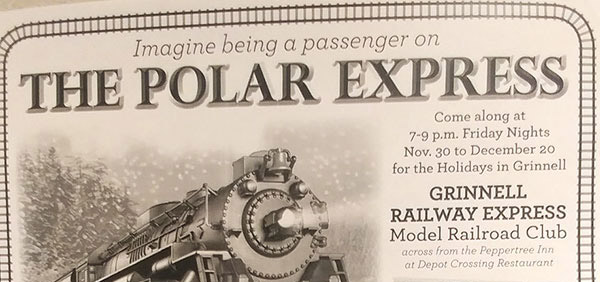 The polar express night event flyer header