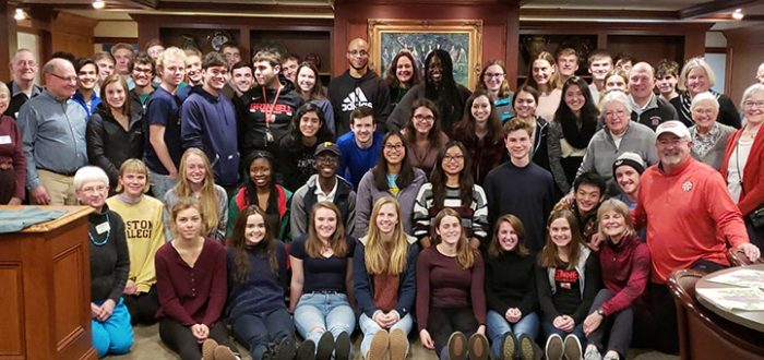 Grinnell College Tracksters Mayflower hosted dinner