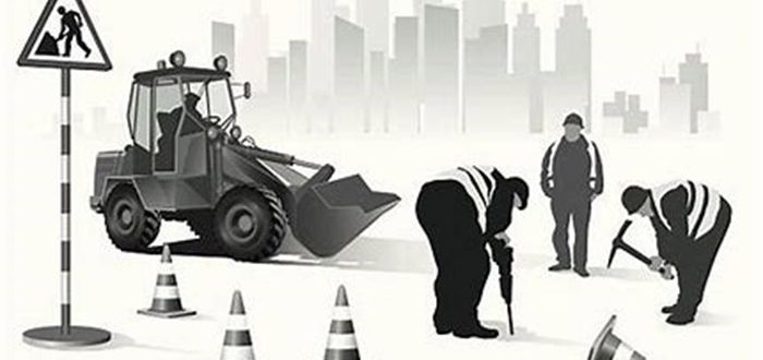 road construction illustration