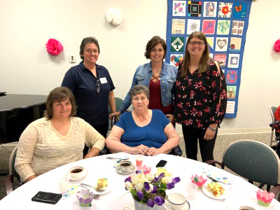 Karen Stevenson celebrating Mother's Day Tea with her 4 daughters