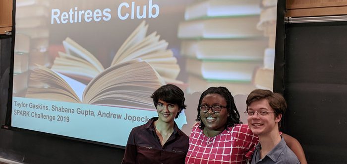 Grinnell College students propose Reading with Retirees Club.