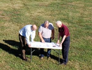 Planning for the next two Mayflower Harwich Terrace patio homes are left to right, Steve Langerud, Executive Director; Jack Morrison, Director Facilities Management; and Bob Mann, Sales & Marketing Director.