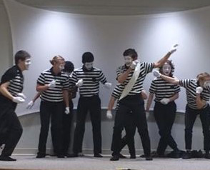 Visual Truth Mime Group performing at Mayflower Community