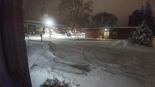 The Pearson Circle after snow-clearing…before sun-up!