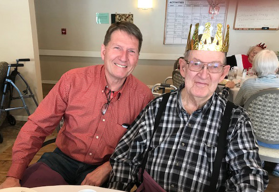 Beebe Assisted Living King, Gordon Van Donselaar, is joined by son Roger.