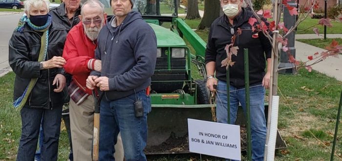 Planting Bob & Jan Williams memorial tree