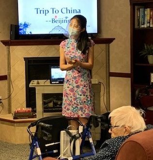 Elena Li speaking about China trip