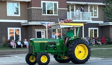 Tractor in Front of WS